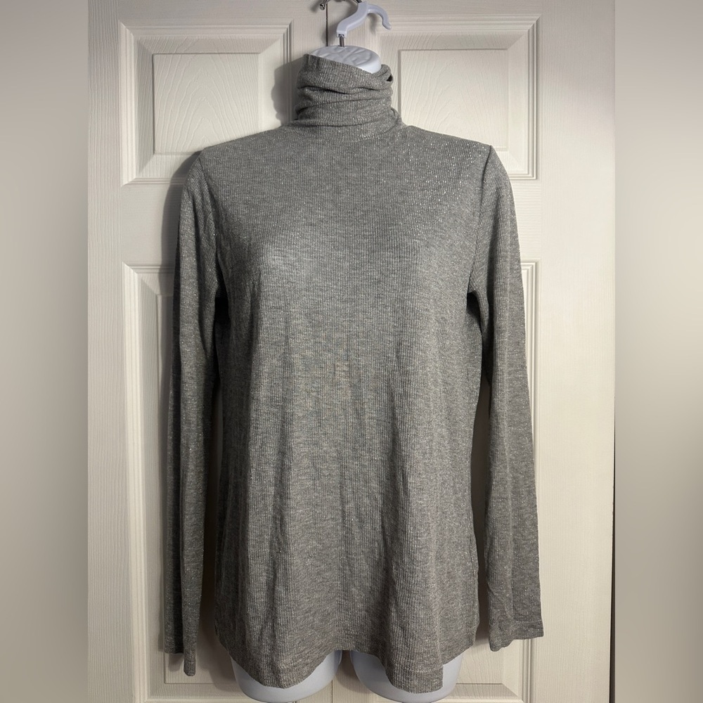Sliver thread sparkle JCrew turtleneck size small